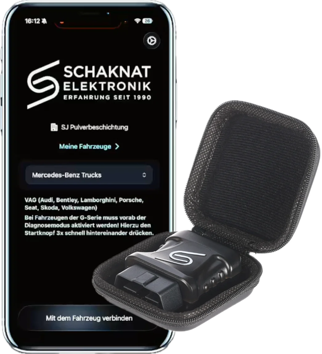 Schaknat App mit Dongle-Adapter